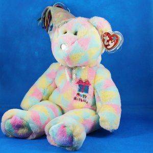 TY Beanie Buddy - HAPPY BIRTHDAY Bear, 2003